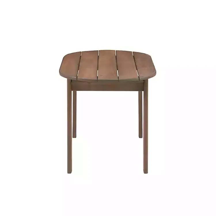 Kirklands Home Acorn Acacia Wood Oval Adirondack Coffee Table Brown New