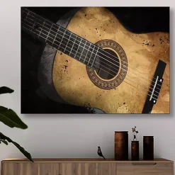 Kirklands Home Acoustic Guitar Canvas Art Print Clearance