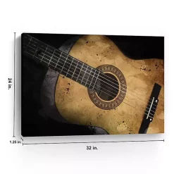 Kirklands Home Acoustic Guitar Canvas Art Print Clearance