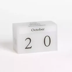 Decorative Accents>Kirklands Home Acrylic Block Calendar White