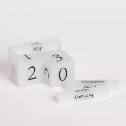 Decorative Accents>Kirklands Home Acrylic Block Calendar White
