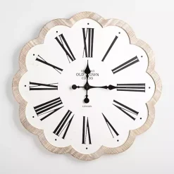 Kirklands Home Adelyn Scalloped Edge Wood Clock Outlet