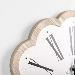 Kirklands Home Adelyn Scalloped Edge Wood Clock Outlet