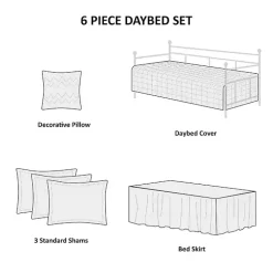 Kirklands Home Adley Reversible Daybed 6-pc. Quilt Cover Set Hot