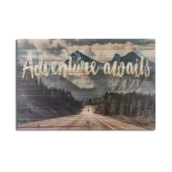 Kirklands Home Adventure Awaits Wood Art Print