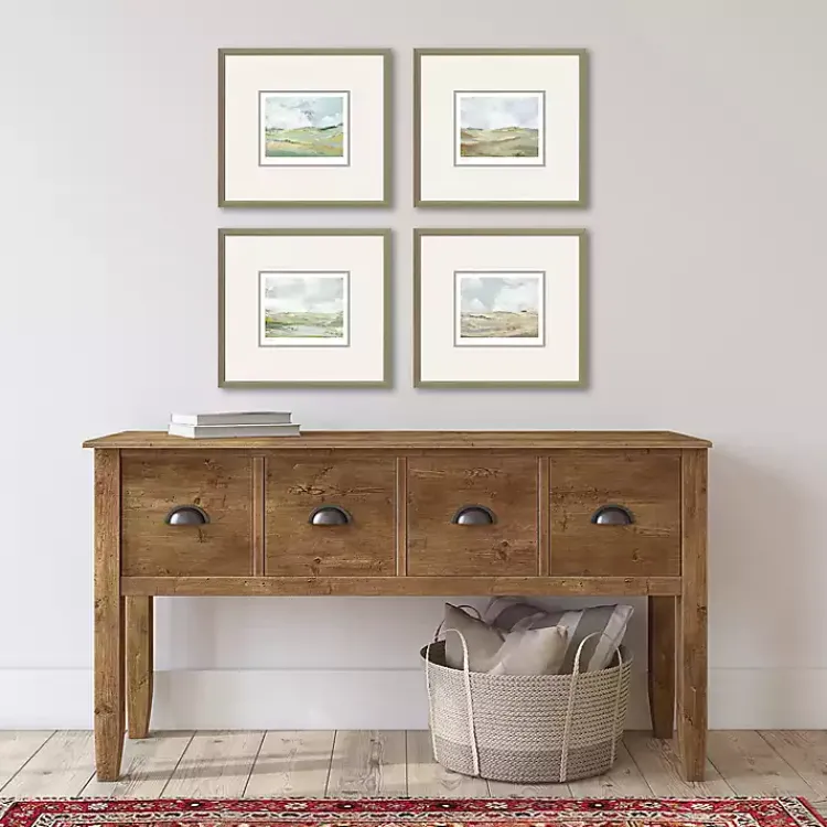 Kirklands Home Afternoon Landscape Framed Art Prints, Set of 4