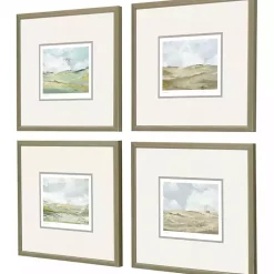 Kirklands Home Afternoon Landscape Framed Art Prints, Set of 4