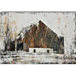 Kirklands Home Aged Barnhouse Canvas Art Print White Sale