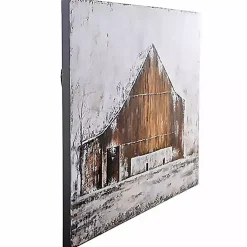 Kirklands Home Aged Barnhouse Canvas Art Print White Sale