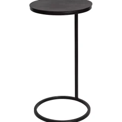 Kirklands Home Aged Metal Frame Slab Top Accent Table Black Best