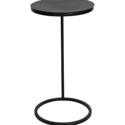 Kirklands Home Aged Metal Frame Slab Top Accent Table Black Best