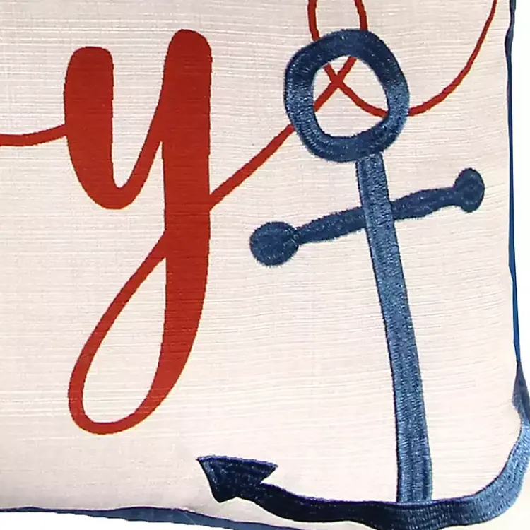 Pillows>Kirklands Home Ahoy Anchor Lumbar Pillow