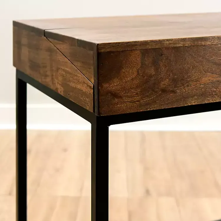 Kirklands Home Aiden Acacia Wood Writing Desk Clearance
