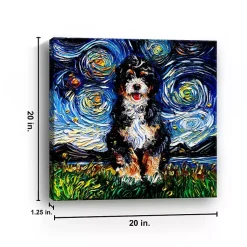 Kirklands Home Aja Trier Bernadoodle Starry Night Canvas Print Discount