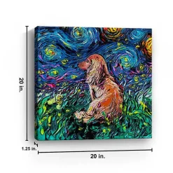 Kirklands Home Aja Trier Dachshund III Starry Night Canvas Print Discount