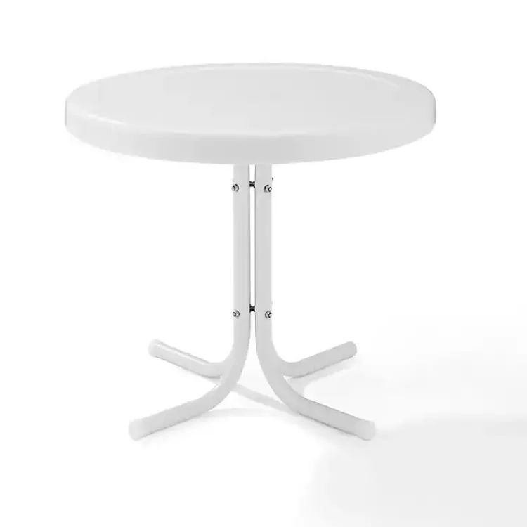 Kirklands Home Alabaster Metal Outdoor Side Table White Clearance