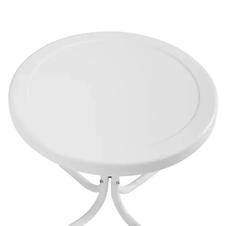 Kirklands Home Alabaster Metal Outdoor Side Table White Clearance