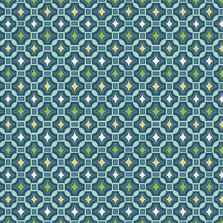 Kirklands Home Alana Tile Luxe Outdoor Dining Chair Cushion Blue Sale