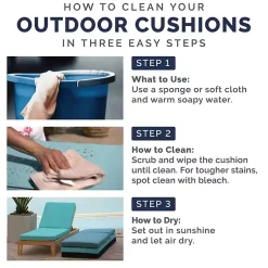 Kirklands Home Alana Tile Luxe Outdoor Dining Chair Cushion Blue Sale