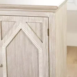 Kirklands Home Alana washed 4-Door Cabinet White Clearance
