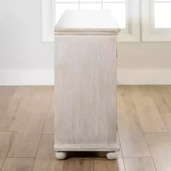 Kirklands Home Alana washed 4-Door Cabinet White Clearance