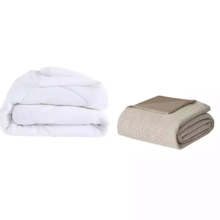 Kirklands Home Alaya 4-pc. California King Waffle Duvet Set Tan Hot