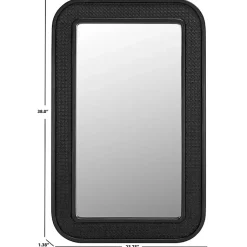 Kirklands Home Alessa Black Rectangular Wall Mirror Sale