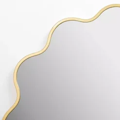 Kirklands Home Alexandria Gold Scalloped Wall Mirror