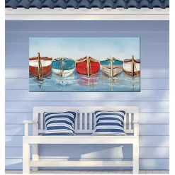 Kirklands Home All in a Row Outdoor Canvas Art Print Blue Discount