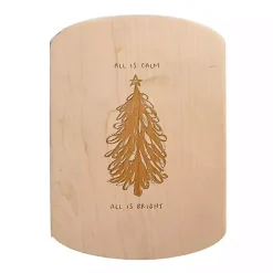 Christmas Dining & Entertaining>Kirklands Home All is Calm All is Bright Oval Maple Serving Board Tan