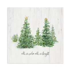Christmas Art & Wall Decor>Kirklands Home All is Calm Trees Canvas Art Print