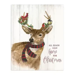 Christmas Art & Wall Decor>Kirklands Home All Roads Lead Home Canvas Art Print