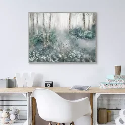 Kirklands Home Allyson's Trail Framed Canvas Art Print Blue
