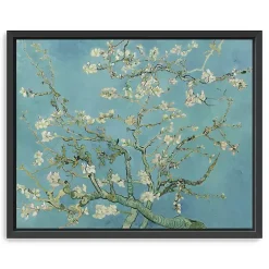 Kirklands Home Almond Blossom Framed Canvas Art Print, 22x18 in. Blue New