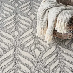 Kirklands Home Aloha Ash Botanical Indoor/Outdoor Area Rug, 9x12 Discount