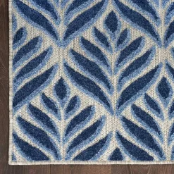 Kirklands Home Aloha Botanical Indoor/Outdoor Rug, 5x7 Blue