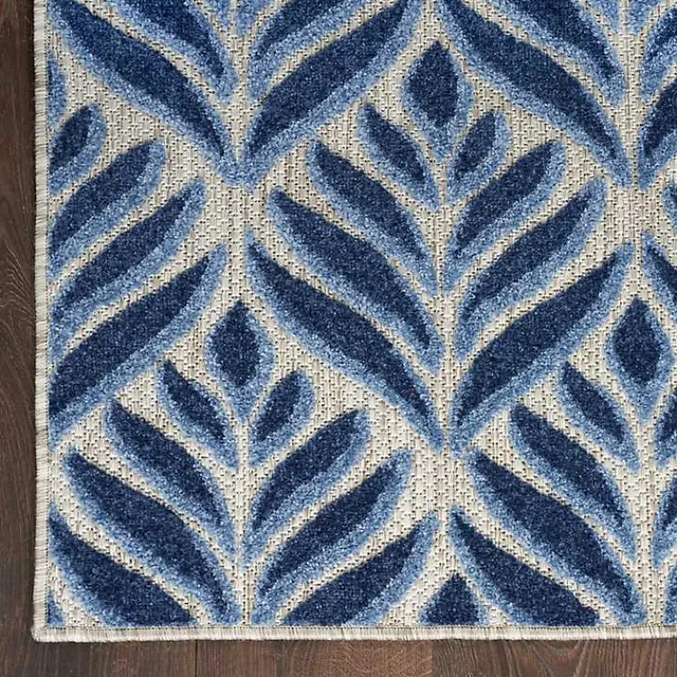 Kirklands Home Aloha Botanical Indoor/Outdoor Rug, 7x10 Blue Best