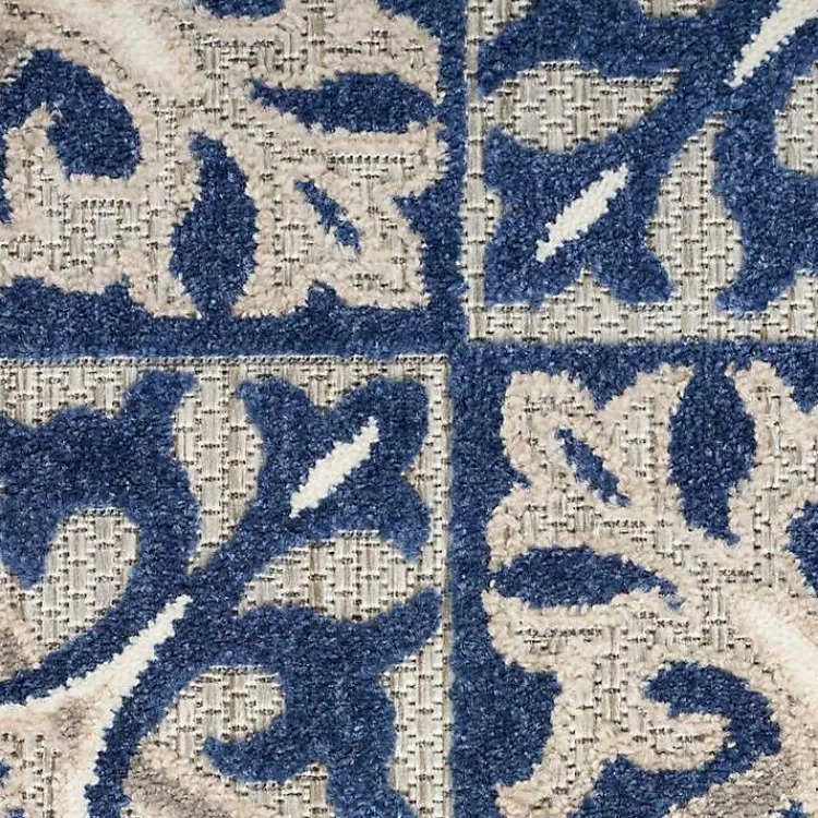 Kirklands Home Aloha Blue Geometric Indoor/Outdoor Area Rug, 6x9 Sale