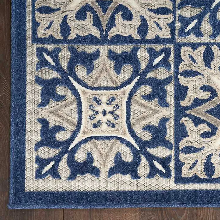 Kirklands Home Aloha Blue Geometric Indoor/Outdoor Area Rug, 6x9 Sale