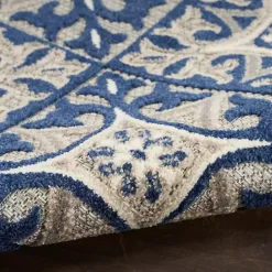 Kirklands Home Aloha Blue Geometric Indoor/Outdoor Area Rug, 6x9 Sale
