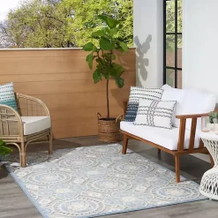 Kirklands Home Aloha Blue Medallion Indoor/Outdoor Area Rug, 3x5 Discount