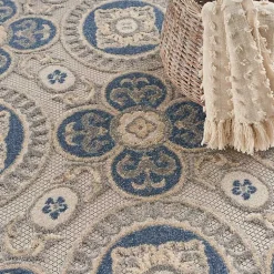 Kirklands Home Aloha Blue Medallion Indoor/Outdoor Area Rug, 3x5 Discount
