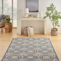 Kirklands Home Aloha Blue Medallion Indoor/Outdoor Area Rug, 3x5 Discount