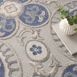 Kirklands Home Aloha Blue Medallion Indoor/Outdoor Area Rug, 9x12 Discount