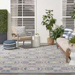 Kirklands Home Aloha Blue Medallion Indoor/Outdoor Area Rug, 9x12 Discount