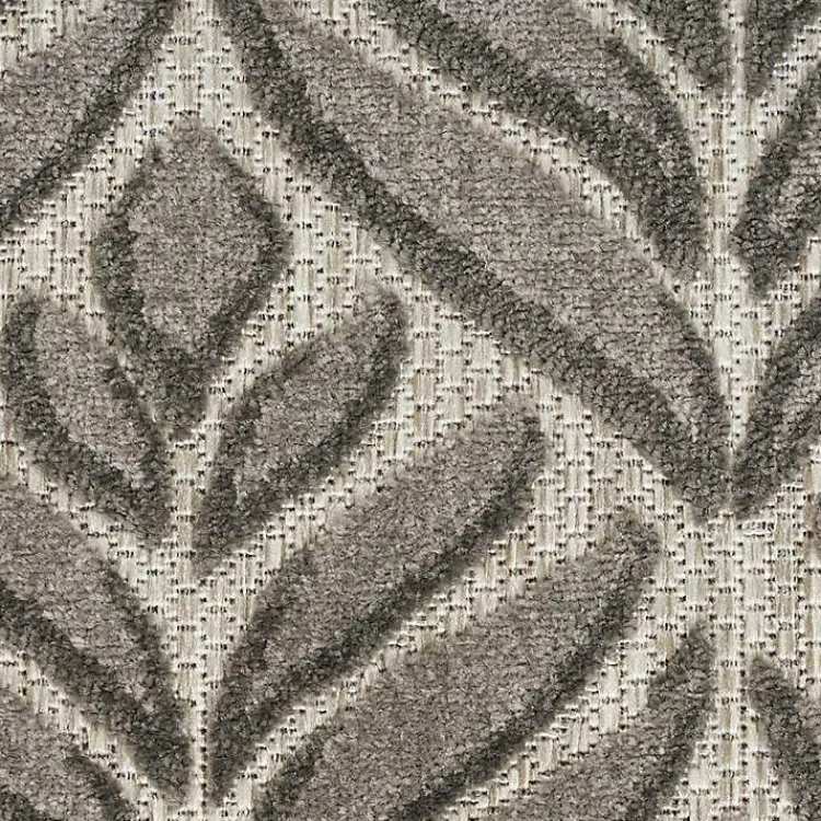 Kirklands Home Aloha Botanical Indoor/Outdoor Rug, 3x5 Gray Outlet