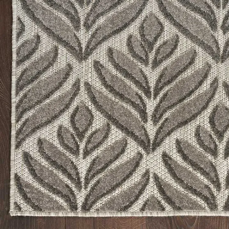 Kirklands Home Aloha Botanical Indoor/Outdoor Rug, 3x5 Gray Outlet