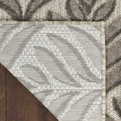 Kirklands Home Aloha Botanical Indoor/Outdoor Rug, 5x7 Gray Hot