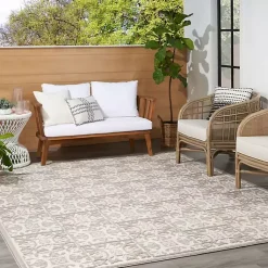 Kirklands Home Aloha Ivory Geometric Indoor/Outdoor Area Rug, 3x5 Discount