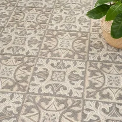 Kirklands Home Aloha Ivory Geometric Indoor/Outdoor Area Rug, 3x5 Discount